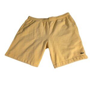 Lacoste Men's Yellow Fleece Shorts Tennis Athleisure Preppy Normcore Spring
